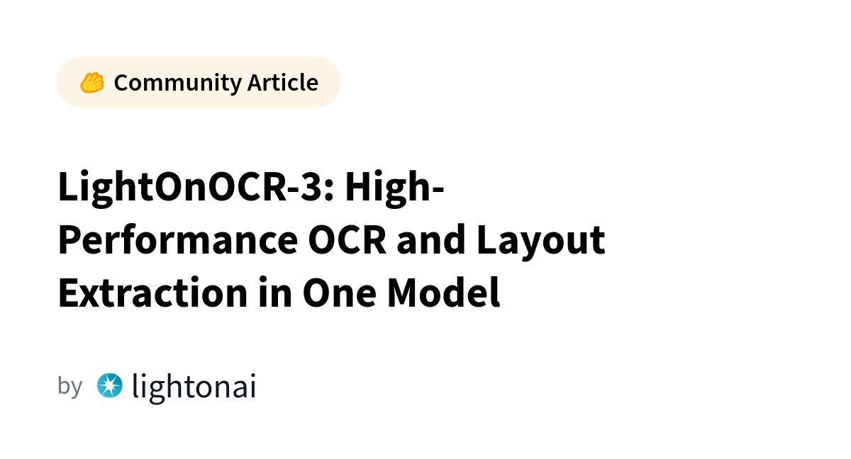 LightOnOCR-3、文字起こしと配置の抽出を一つのモデルでの関連画像