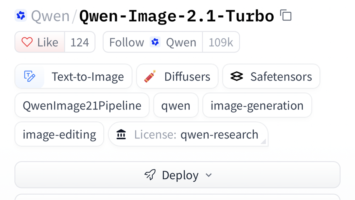 Qwen、8ステップで画像を作る「Qwen-Image-2.1-Turbo」を公開の関連画像