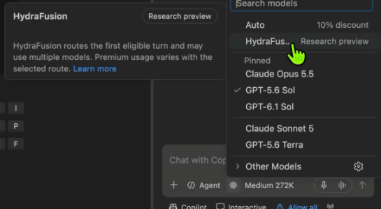 VS Code、複数のAIモデルを組み合わせるHydraFusionの関連画像